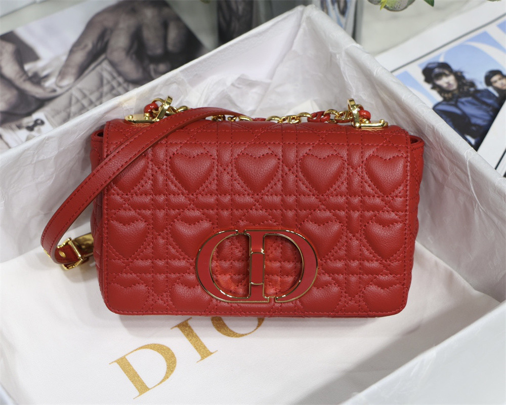 SMALL D10r CARO BAG amour red 20 x 12 x 7 cm