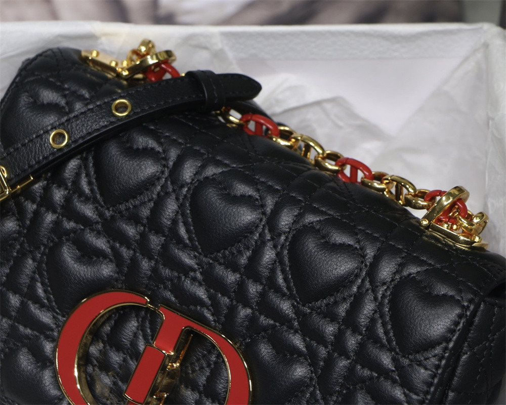 SMALL D10r CARO BAG amour black 20 x 12 x 7 cm