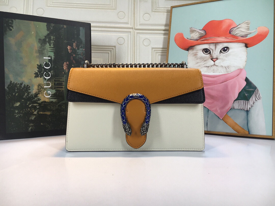 Gvc*1 DIONYSUS SMALL SHOULDER BAG WHITE 11"Wx7"Hx3.5"D