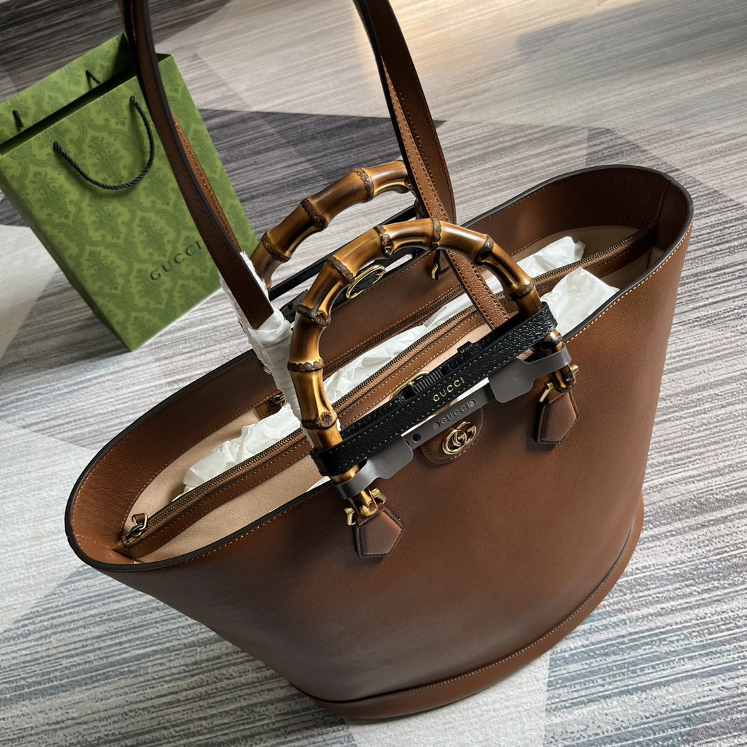 Gvc*1 DIANA LARGE TOTE BAG Brown 40W x 34H x 21D CM