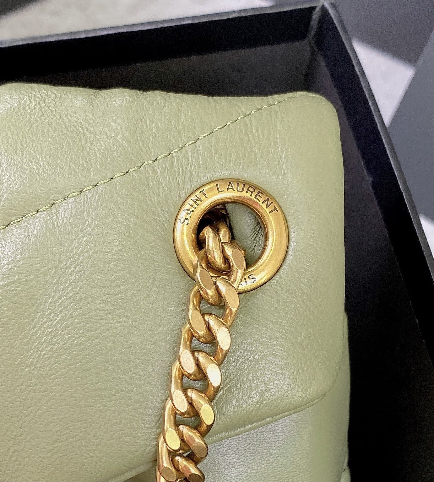 Y51 PUFFER SMALL IN NAPPA LEATHER GREEN 11.4 X 6.6 X 4.3 INCHES