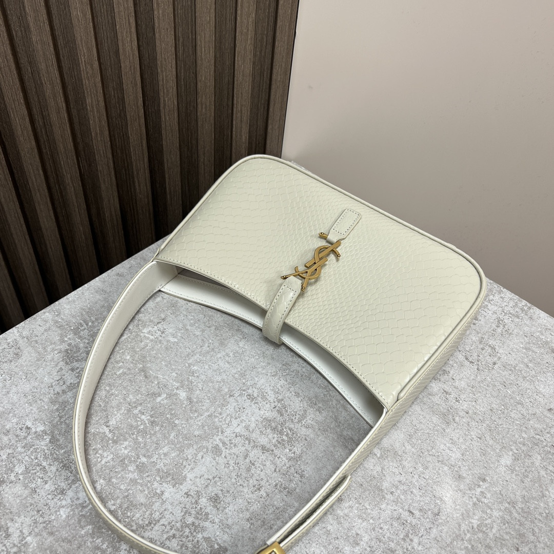 Y51 LE 5 À 7 IN CROCODILE-EMBOSSED LEATHER white 9 X 6.3 X 2.5 INCHES