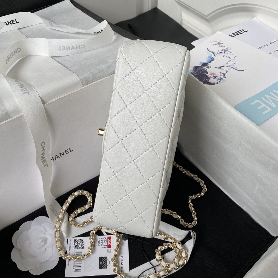 Ch**el Mini Classic Handbag With Top Handle 12 × 20 × 6 cm
