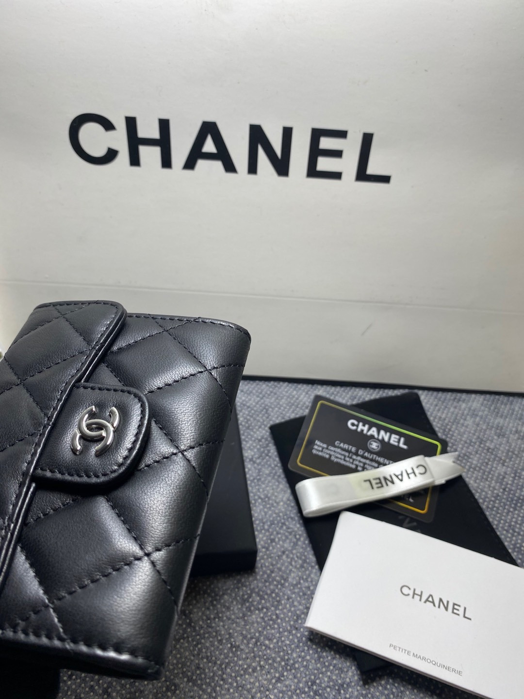 Ch**el FLAP WALLET 12 x 8.5cm
