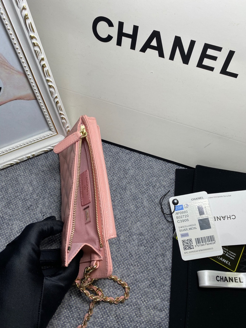 Ch**el LONG ZIPPED WALLET 19-11cm