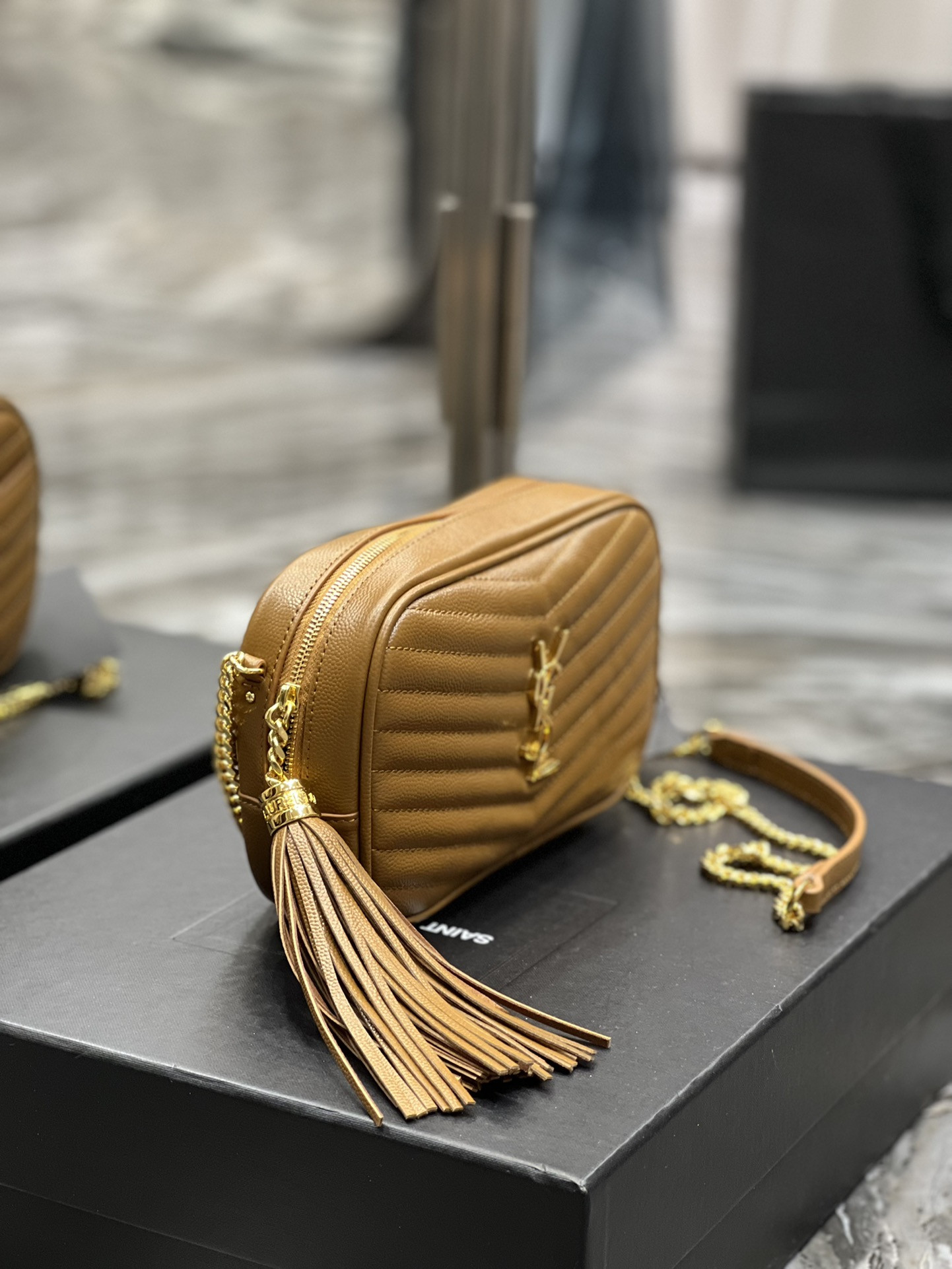 Y51 MINI LOU IN QUILTED LEATHER 7.5 X 4.1 X 2 INCHES