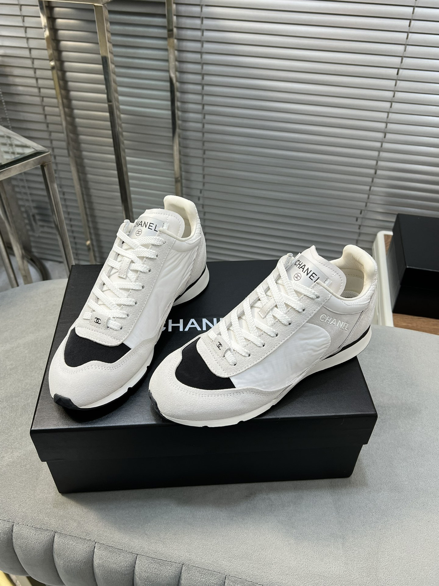 UA Ch**el SNEAKERS Fabric, Suede Kidskin & Suede Calfskin