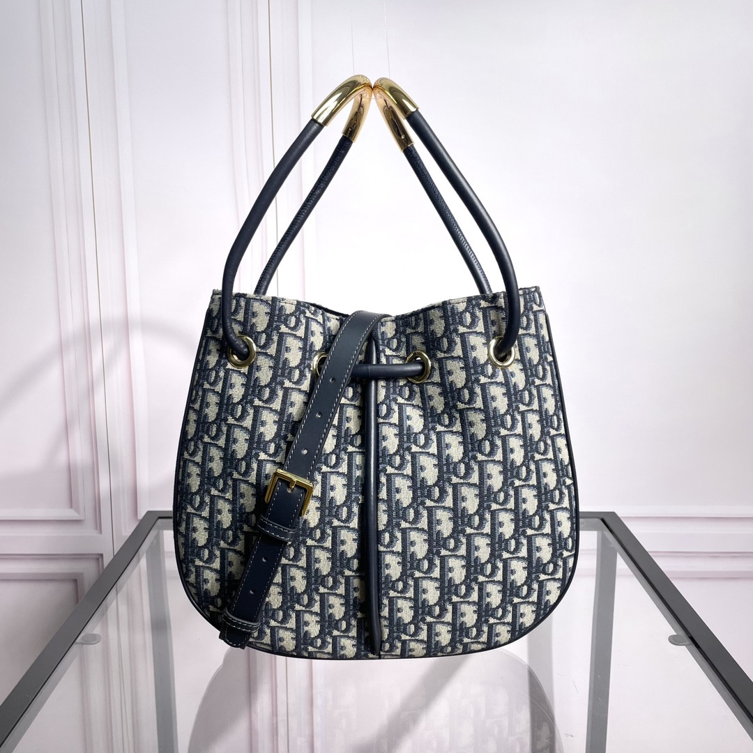 Medium D10r Nolita Bag Blue D10r Oblique Jacquard 10.5 x 10 x 2 inches
