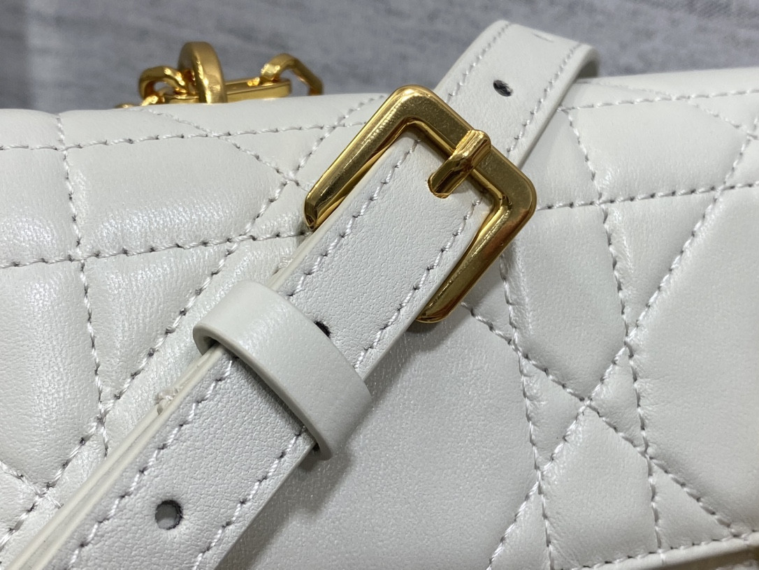 D10r Mini D10r Ange Bag Latte Macrocannage Calfskin 20 x 12 x 5 cm