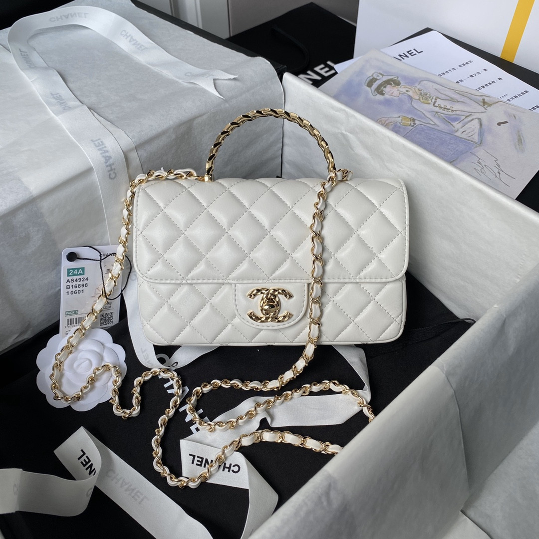 Ch**el 24A Mini Classic Handbag 12 × 20 × 6 cm
