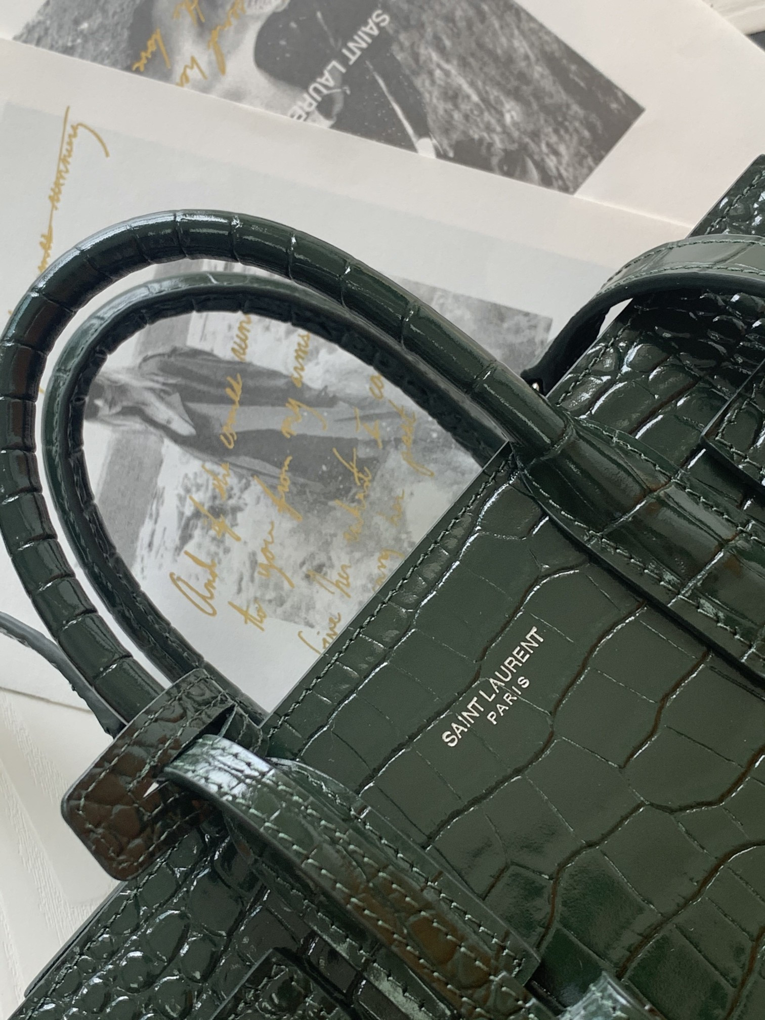Y51 SAC DE JOUR IN CROCODILE EMBOSSED LEATHER - NANO 22x18x10.5cm