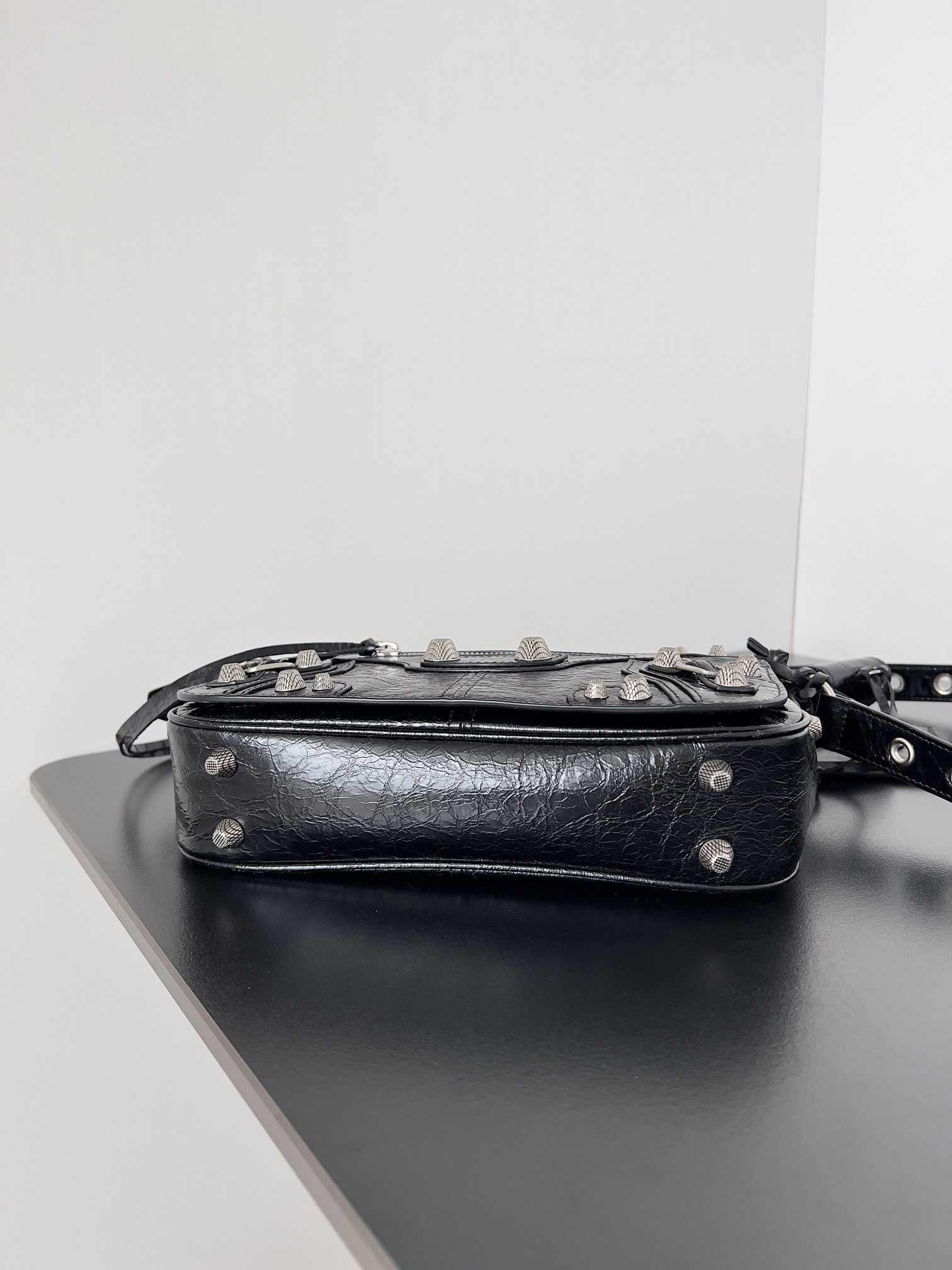 Ba1en*iaga le cagole mini flap bag in black 24 x 14 x 5 cm