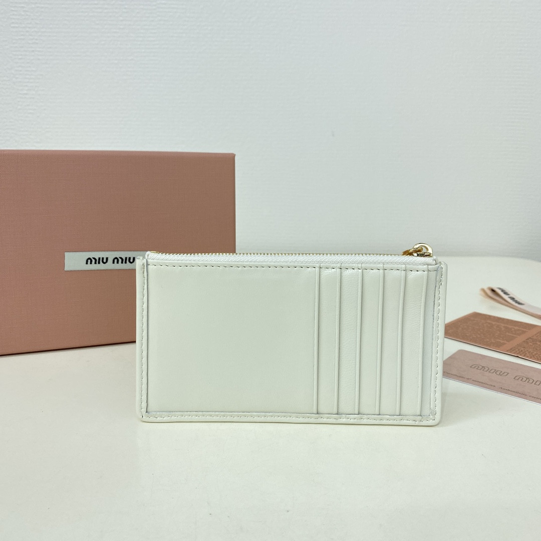 M1v M1v matelassé nappa leather card holder 8x15cm