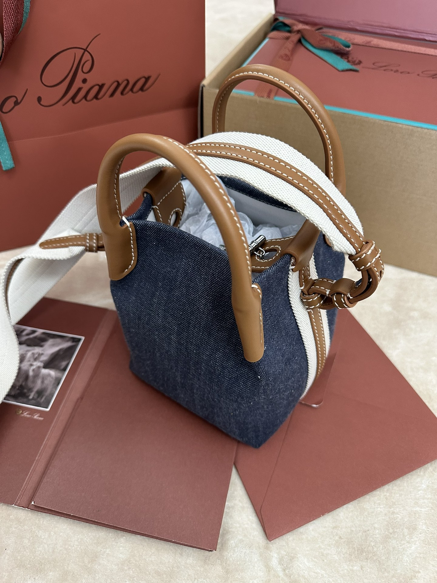 L0r0 P1ana Micro Bale Cotton bag 23x16x14cm
