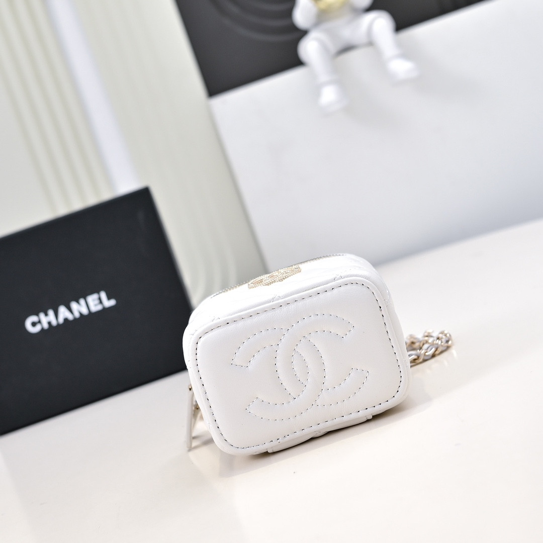 Ch**el Small Vanity with Chain 8.5x11x7cm
