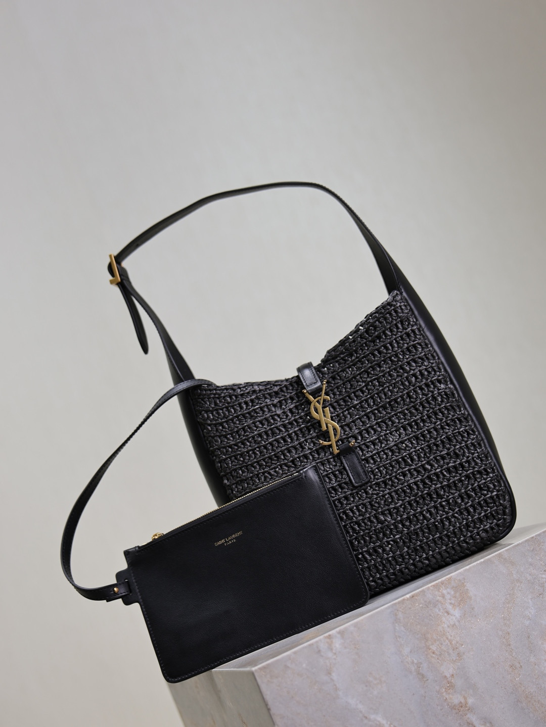 Y51 LE 5 À 7 Soft Small (Raffia/Leather) 22x22x7-9cm