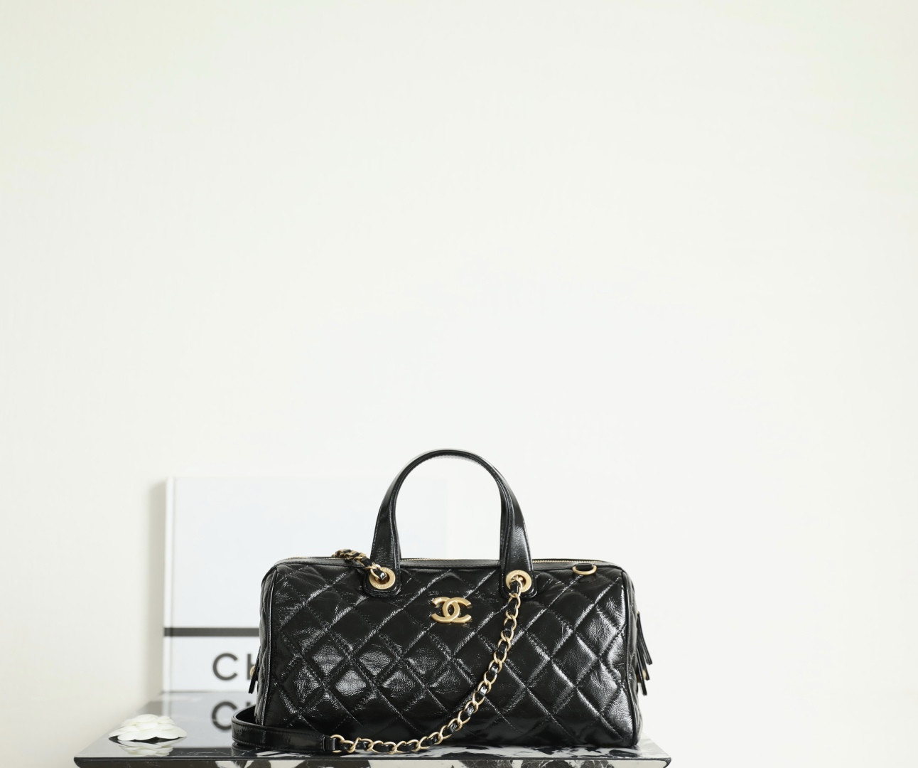 Ch**el Large Bowling Bag AS5579 17x31x13cm