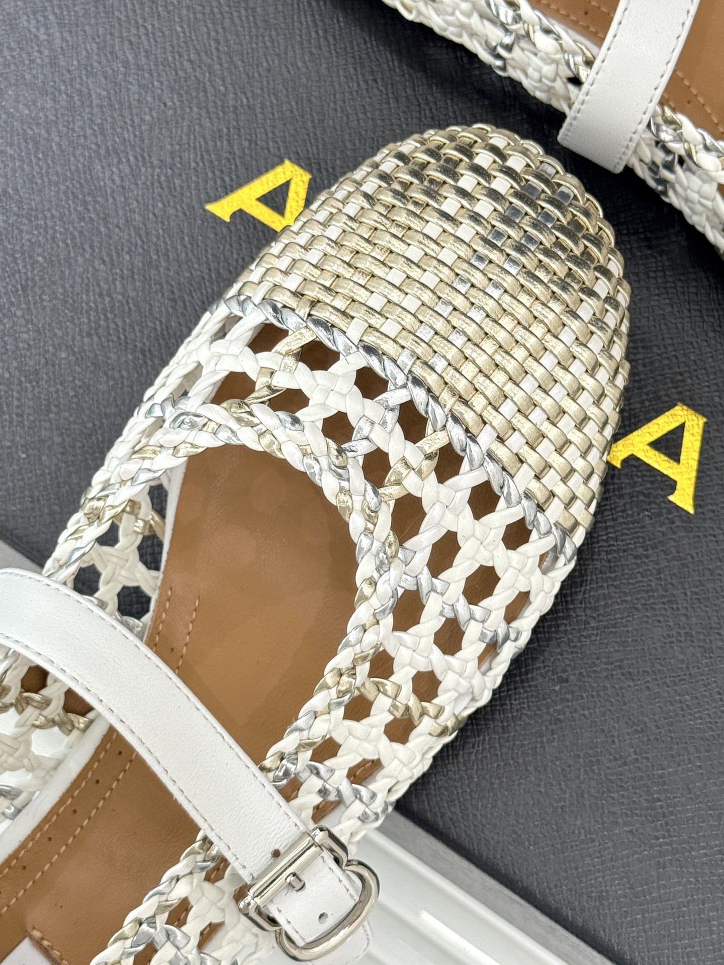ua alaïa hollow woven mary jane flats(cusT0mized size 7-10 days production time)