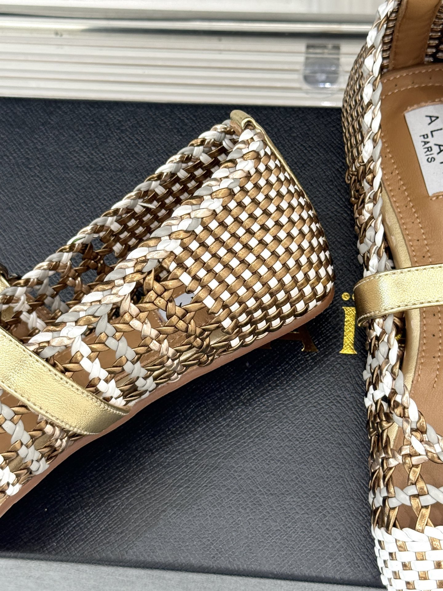ua alaïa hollow woven mary jane flats(cusT0mized size 7-10 days production time)