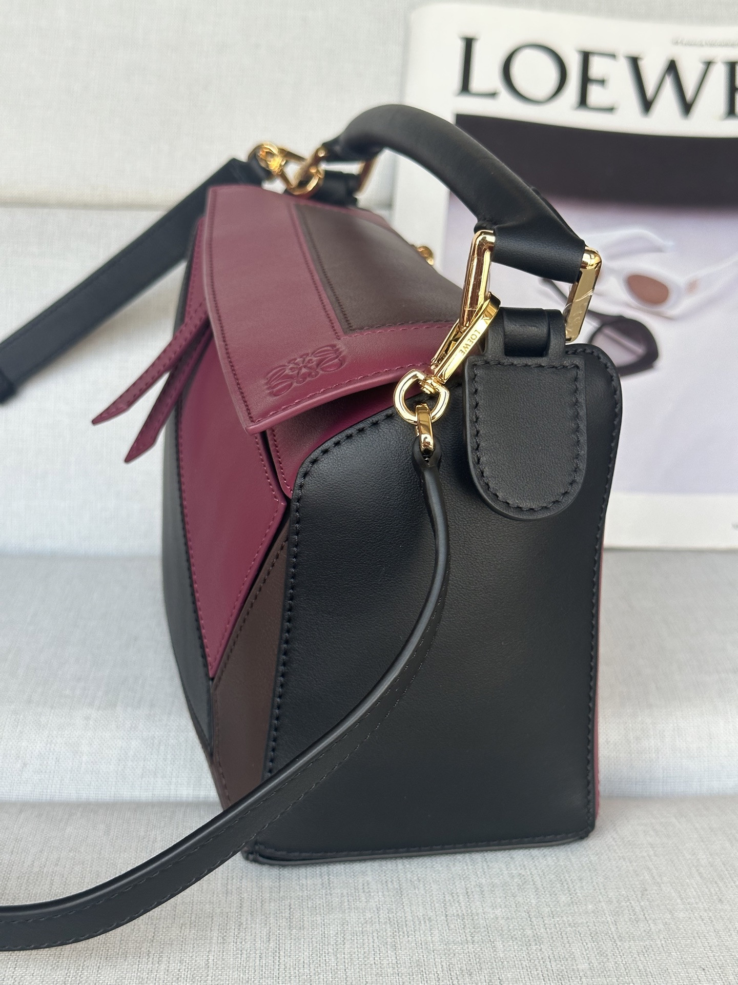 L0ew* x albers small puzzle bag in nappa calfskin 16.5x24x10.5cm