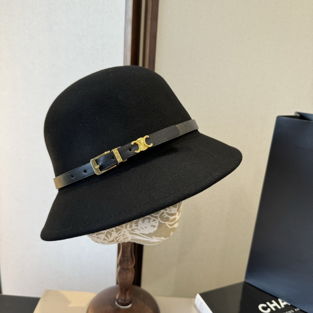 Ce1i*e bucket hat 100% wool 57cm head circumference