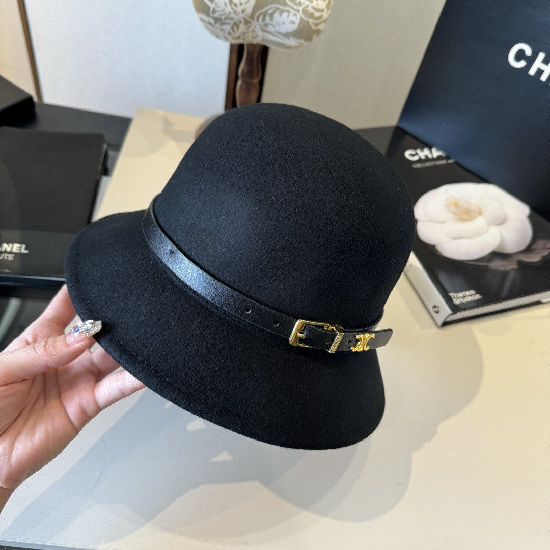 Ce1i*e bucket hat 100% wool 57cm head circumference