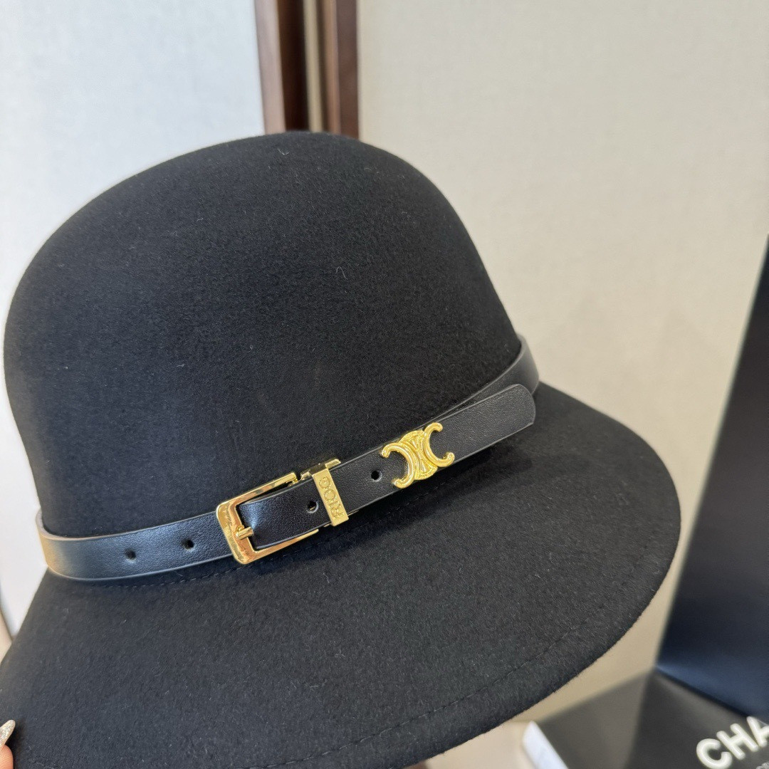 Ce1i*e bucket hat 100% wool 57cm head circumference