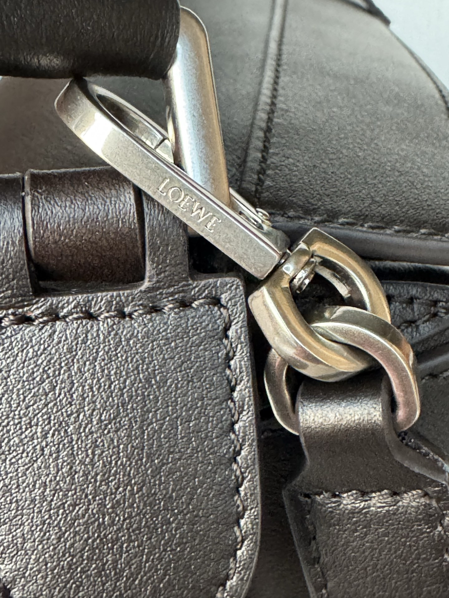 L0ew* panta small puzzle bag in shiny calfskin 16.5x24x10.5cm