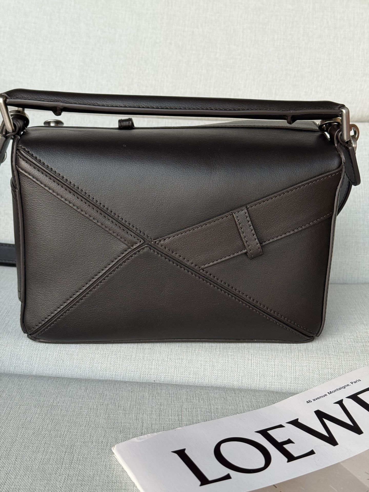 L0ew* panta small puzzle bag in shiny calfskin 16.5x24x10.5cm