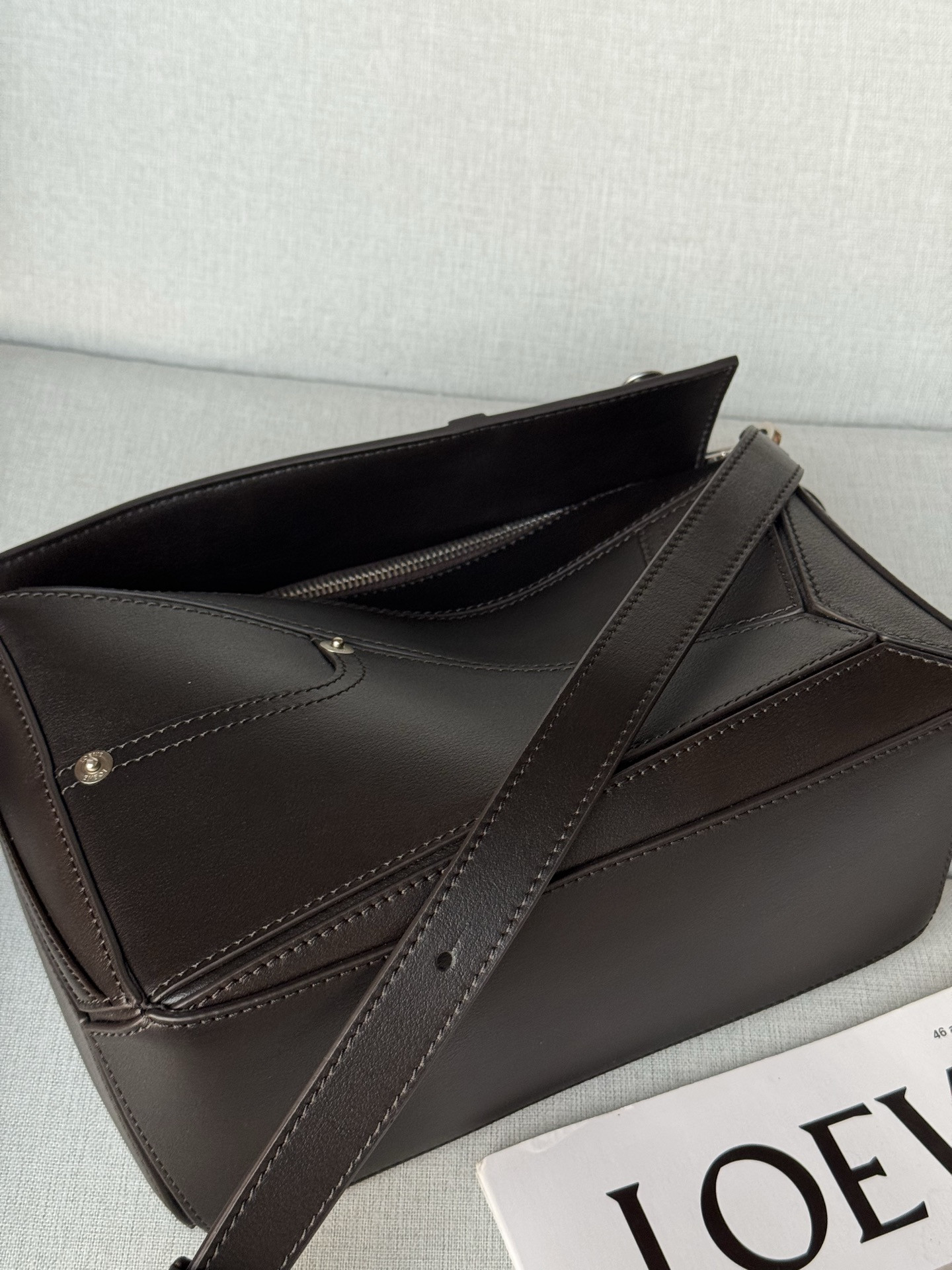 L0ew* panta small puzzle bag in shiny calfskin 16.5x24x10.5cm