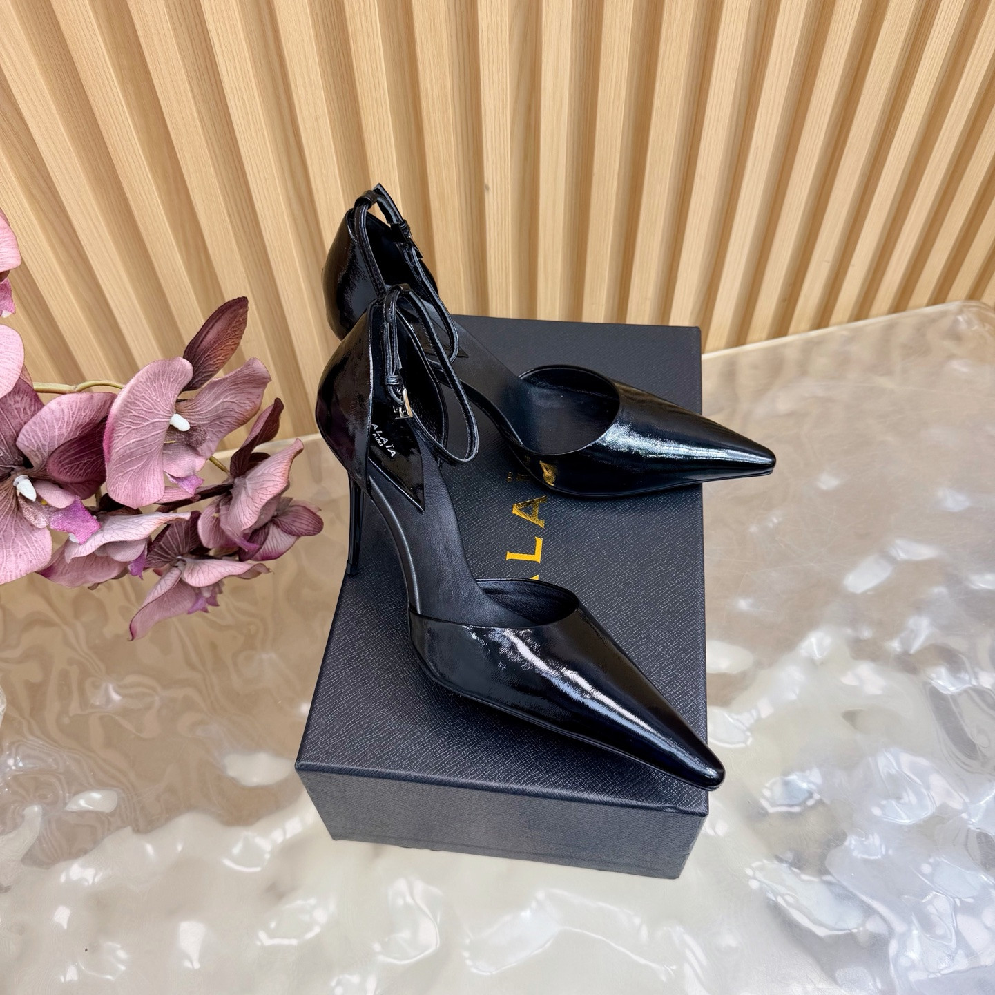 ua A1a1a drop pumps in leather 9cm heel