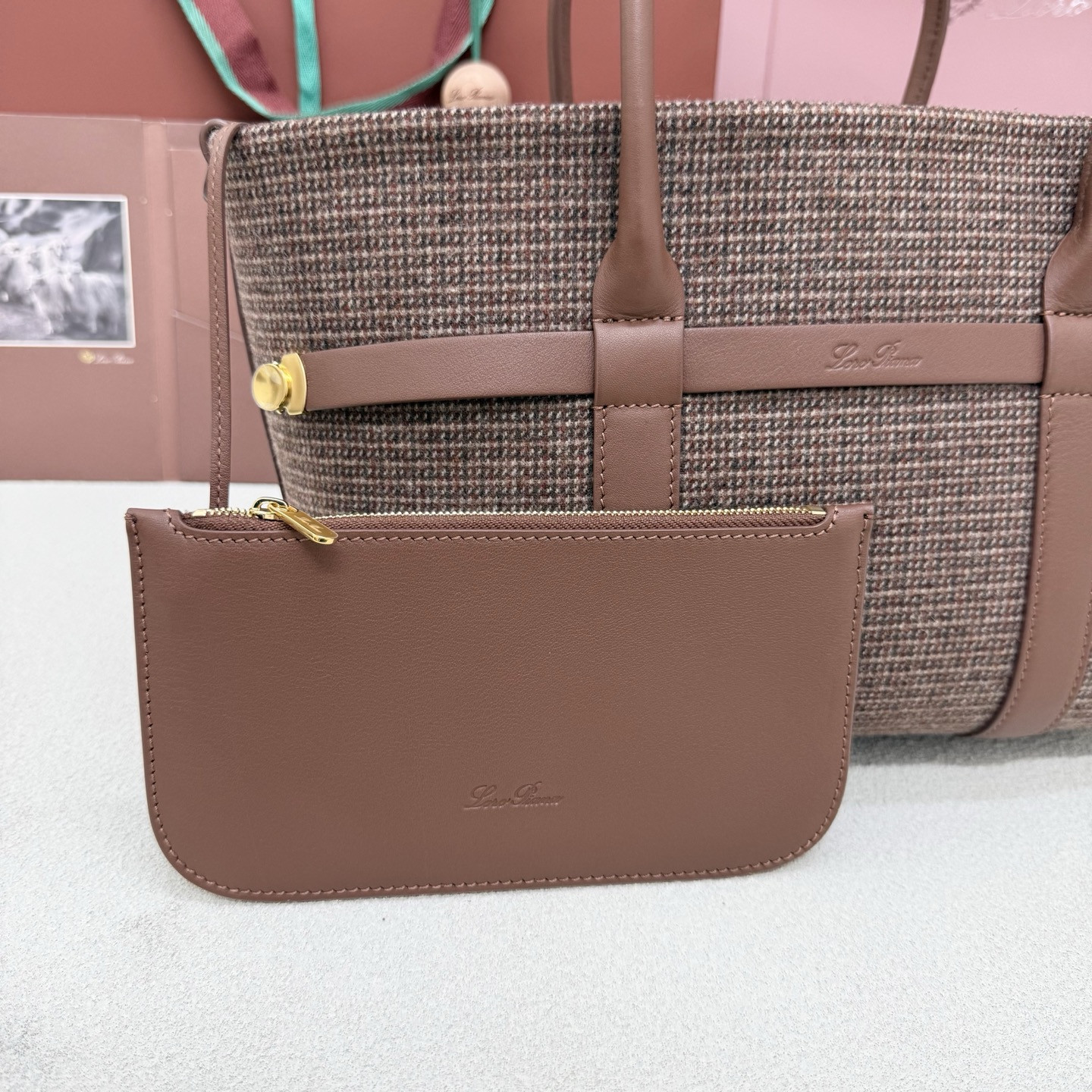 L0r0 P1ana small ghiera shopper 28x19x12cm
