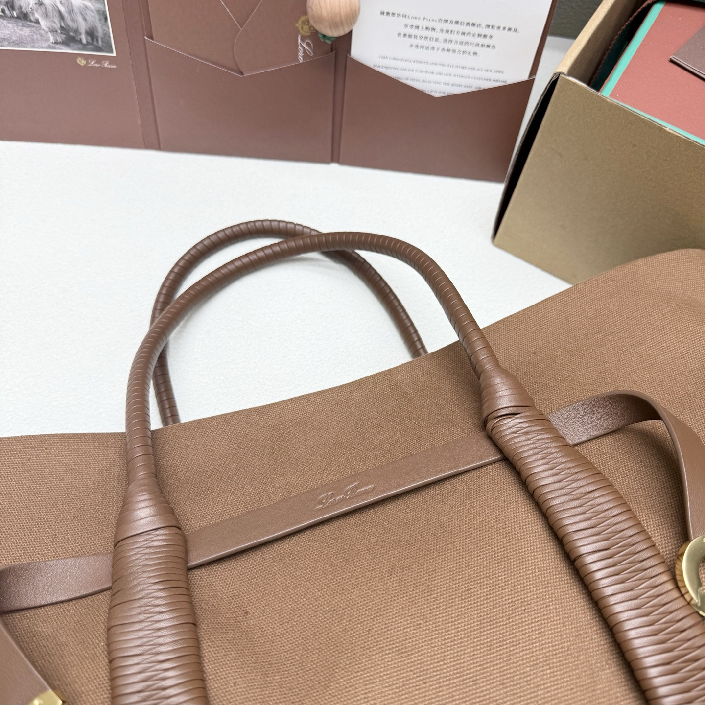 L0r0 P1ana large ghiera shopper 40x26x18cm