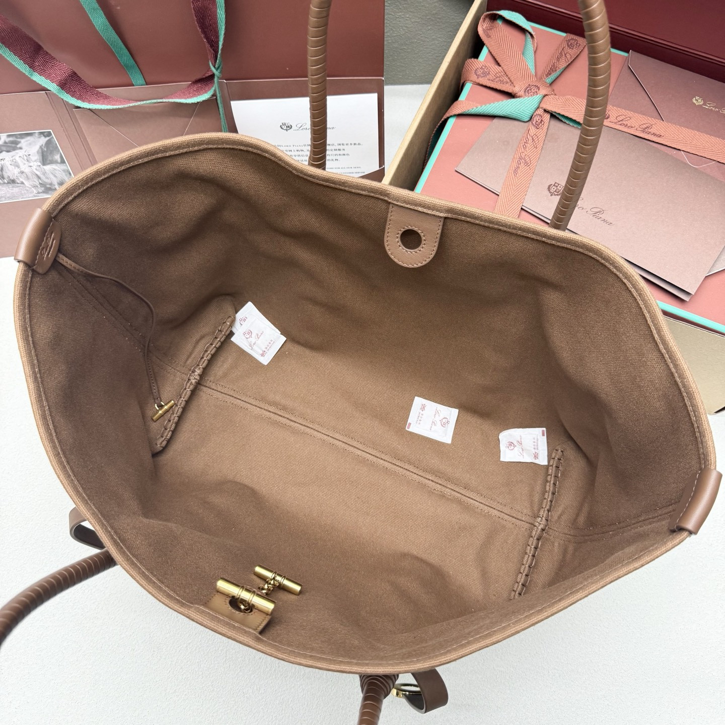 L0r0 P1ana large ghiera shopper 40x26x18cm